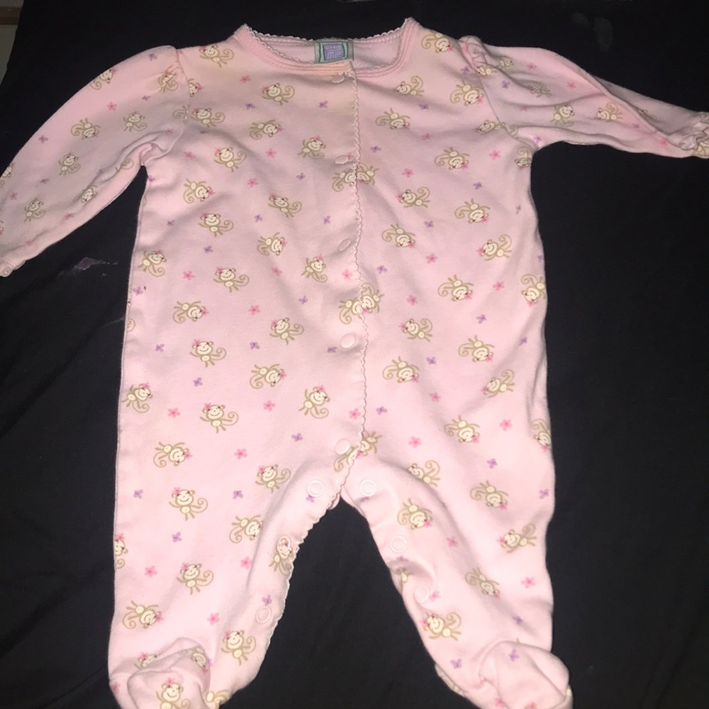 Little Me 3 Month Footed One-Piece (Girl)